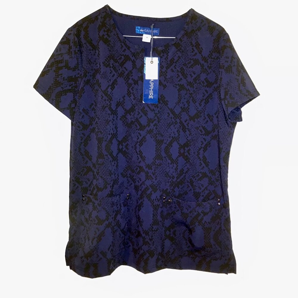 NWT Koi Sapphire Scrub Top